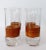 Very cool set of 4 vintage Mid-Century Modern rattan wrapped high ball glasses. Beautiful, delicate glass, with lovely...