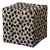 Black Ocelot Cube Ottoman For Sale