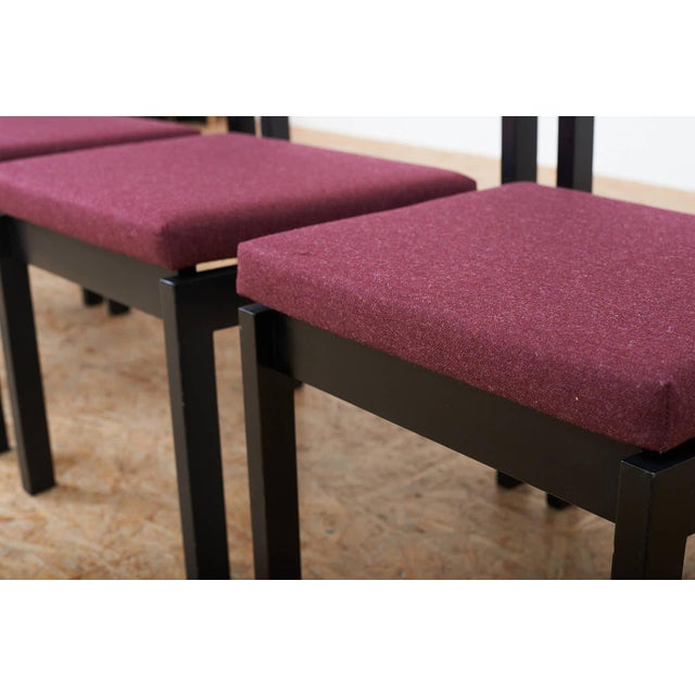 Wood Model 3100 Chairs in Black Lacquered Wood by Willy Guhl for Dietiker, 1959, Set of 4 For Sale - Image 7 of 12