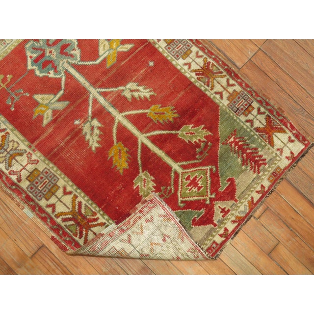 Antique Zabihi Collection Turkish Oushak Prayer Rug For Sale In New York - Image 6 of 7