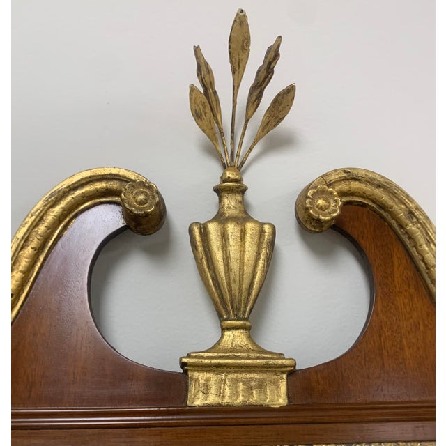 Late 20th Century Friedman Brothers Mahogany Beveled Mirror With Gold Gilt Accents For Sale In Atlanta - Image 6 of 6