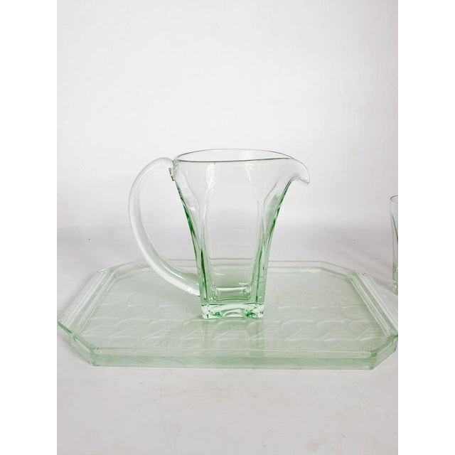 Glass Set Tray, France, 1940, Set of 6 For Sale - Image 6 of 11