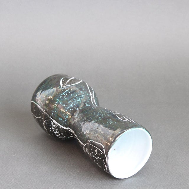 Wood Mid-Century French Ceramic Vase by Atelier Du Grand Chêne, 1950s For Sale - Image 7 of 14