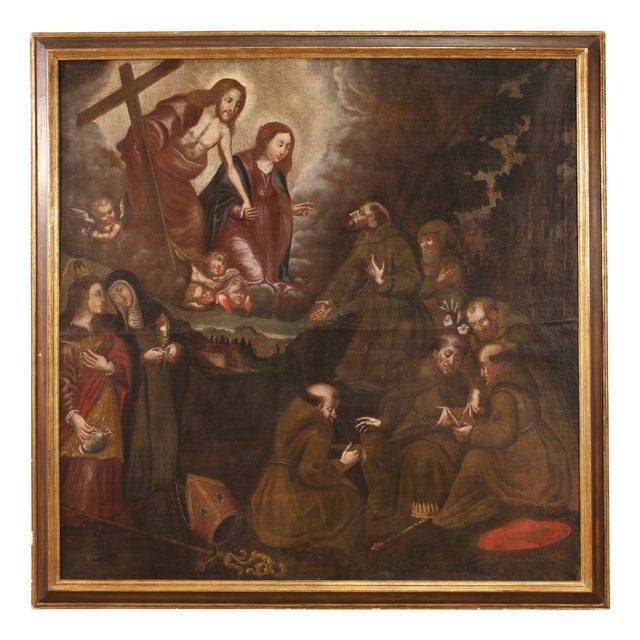 Spanish Artist, Religious Figures, 1730, Oil on Canvas, Framed For Sale