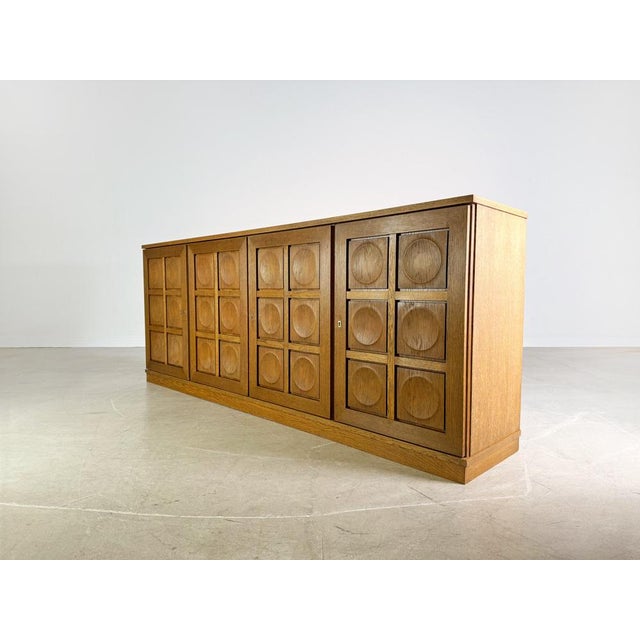 Brutalist Sideboard in Oak by Gerhard Bartels For Sale - Image 4 of 11
