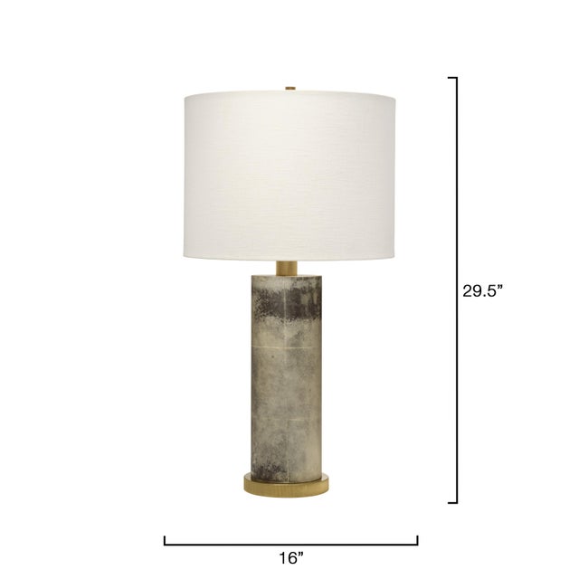 Contemporary Rivet Table Lamp, Grey Vellum For Sale - Image 3 of 6