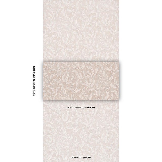 A lilting frond motif was reprised from an antique etching to create this multidirectional pattern, reimagined with hatch-...