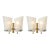 1960s Italian Mid-Century Double Shaded Textured Glass & Brass Wall Sconces - a Pair For Sale