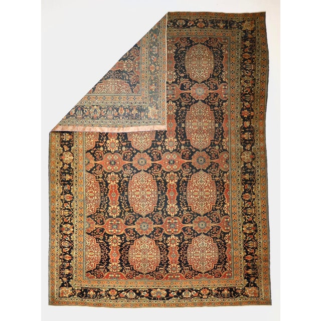 Antique Persian Mohtasham Kashan Rug 7’3" x 9’11". The Revival Period rugs woven by two generations of Mohtashams, from...