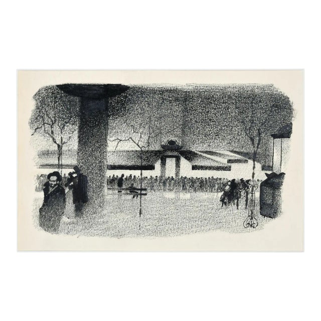 Quartier Latin - Original Lithograph by A. Hallman - 1930s 1930s For Sale