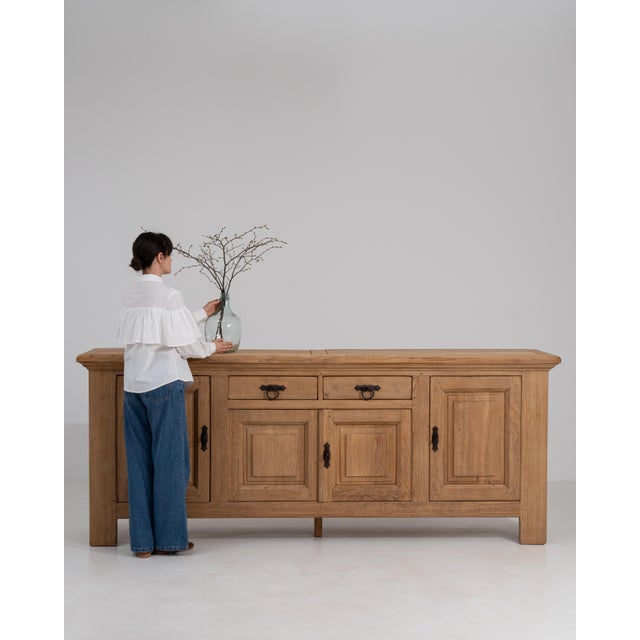 Brutalist Buffet With Iron Hardware For Sale - Image 10 of 12