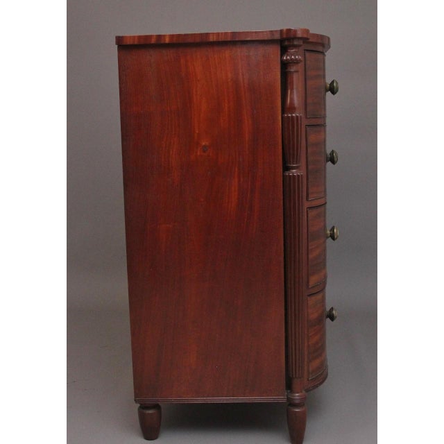 Antique Mahogany Bowfront Chest, 1830 For Sale - Image 6 of 14