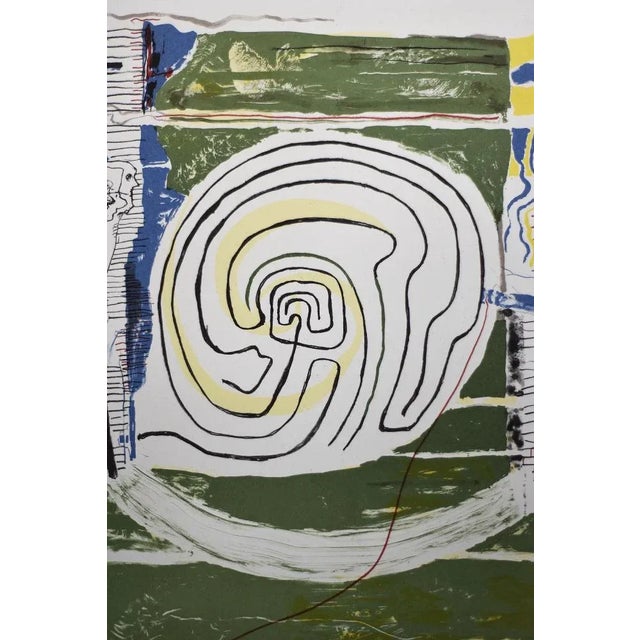 1970s Jörgen Fogelqvist, Composition with Figures, 1977, Color Lithograph For Sale - Image 5 of 10