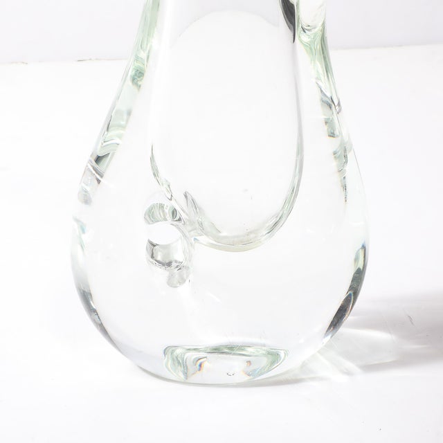 Mid-Century Modern Mid-Century Modern Sculptural Translucent Handblown Murano Vase by Licio Zanetti For Sale - Image 3 of 18
