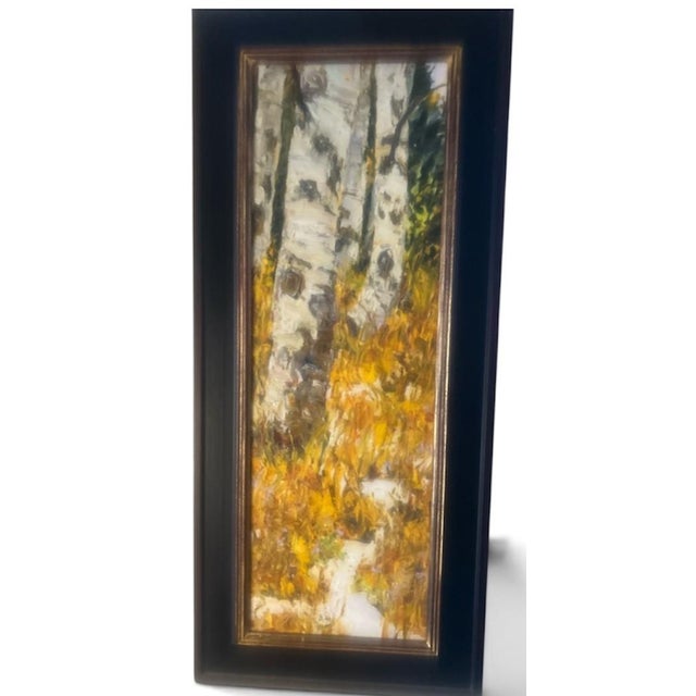Ann Dettmer 'September Snow' Painting 2006 Colorado Aspens Signed Oil Painting Landscape Impressionist, Framed For Sale - Image 4 of 14