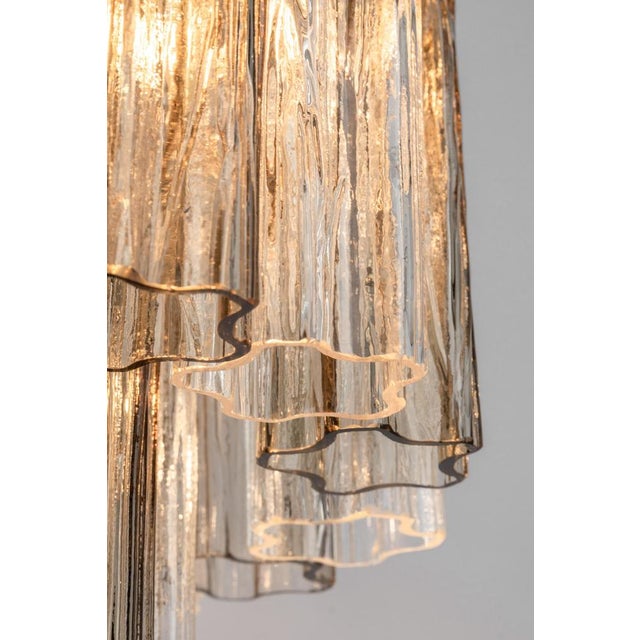 Murano Glass Tronchi Flush Mount Light attributed to Venini for Kalmar, Austria, 1960s For Sale - Image 8 of 13