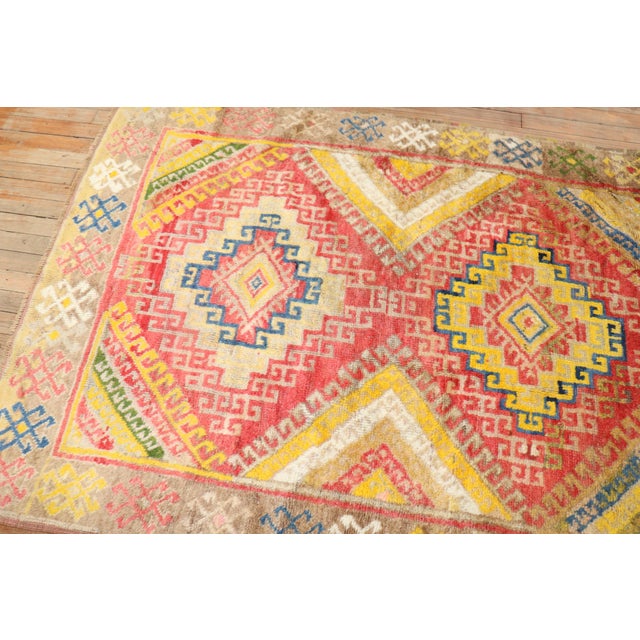 Red Zabihi Rug Collection Dazzling Vintage Turkish Konya Rug - 4'1" x 6' For Sale - Image 8 of 9