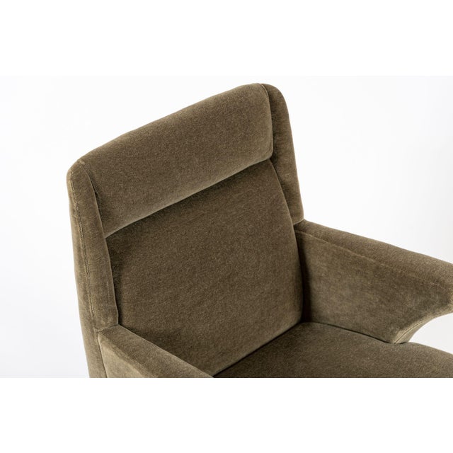 Restored 1940s Art Deco Lounge Chair Mink Mohair, Matching Sofa Available For Sale - Image 11 of 15