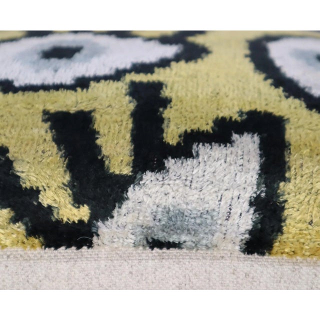 Textile Contemporary Handmade Velvet Evil Eye Good Luck Throw Pillow & Down Feather Insert For Sale - Image 7 of 12