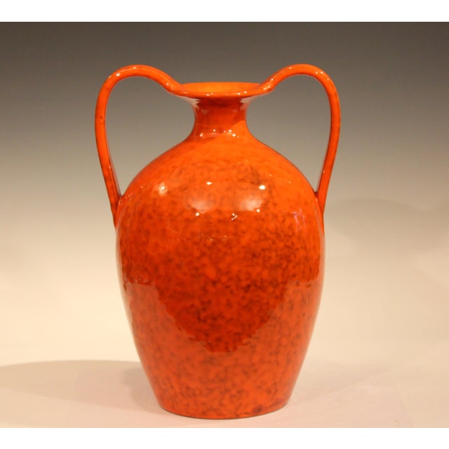 Vintage Italian Pottery Bright Atomic Orange Italica Ars Rosenthal