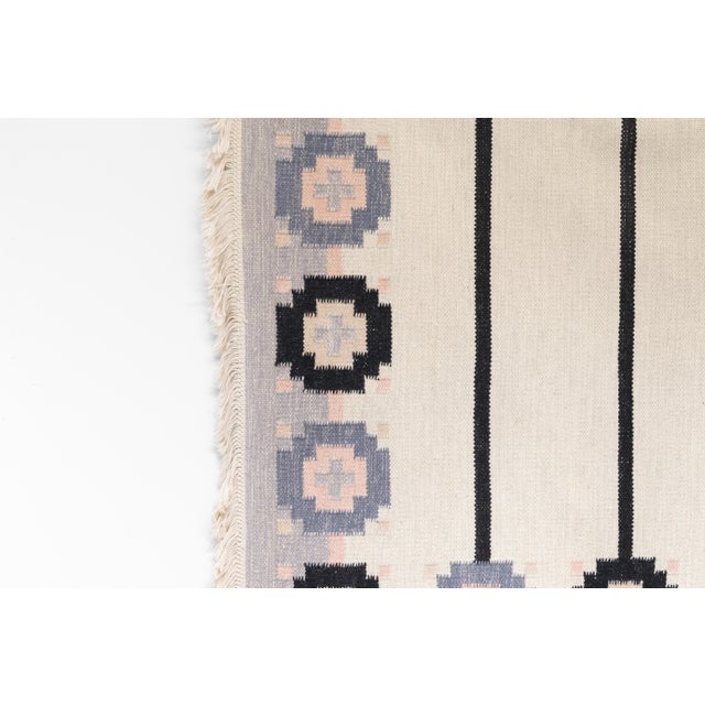 Mid-Century Modern Swedish Kilim Rug in Wool, 1960s For Sale - Image 4 of 7