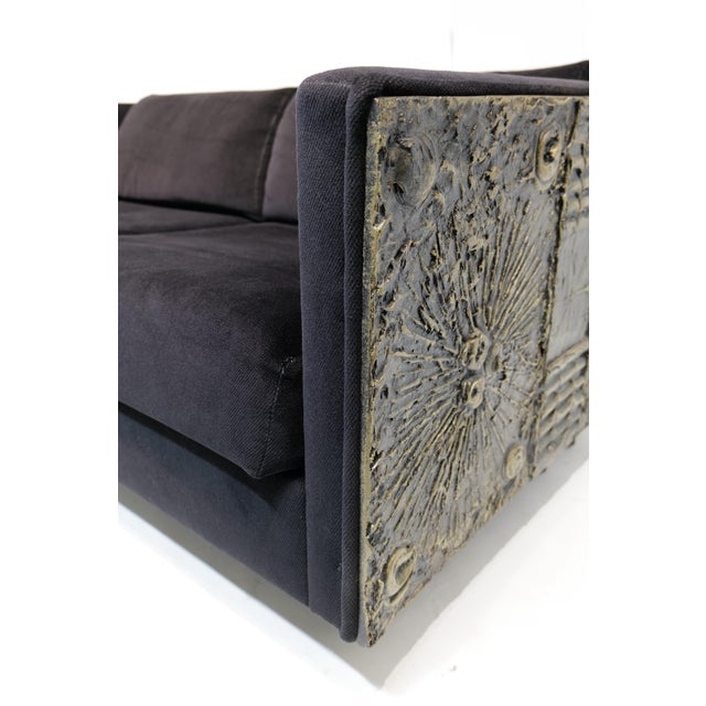 Mid 20th Century Adrian Pearsall Brutalist-Inspired Two-Cushion Sofa (1 of 2) For Sale - Image 11 of 16