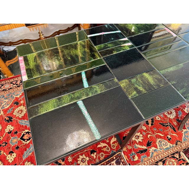 Modern Marella Ferrera for Paola Lenti Sciara Lava Stone Tile Dining Table For Sale - Image 3 of 15