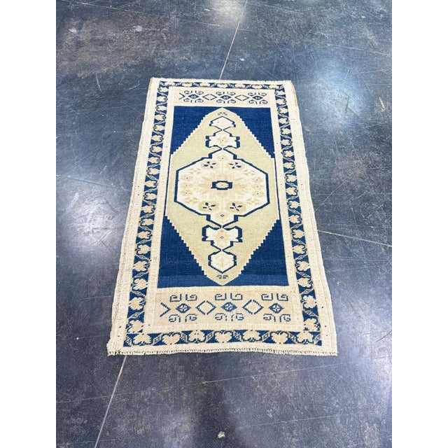 Turkish Mini Rug Oriental Hand Knotted Vintage Rug 1'10" x 3'2" #17725 Explore a curated collection of hallway runners,...