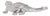 Lizard Figurine Bright Textured Nickel For Sale