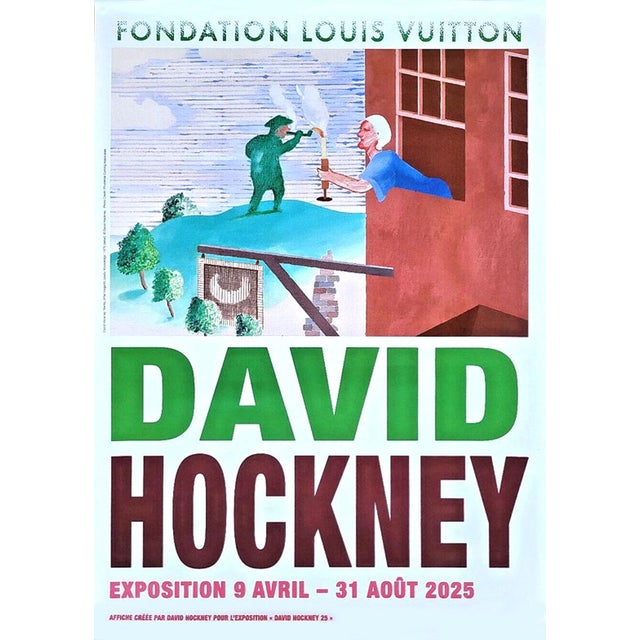 David Hockney 25 Fondation Louis Vuitton Official Exhibition Poster Dimensions: 19,6 x 27,5 in / 50 x 70 cm Sold unframed