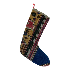 Turkish Kilim Rug Christmas Stocking