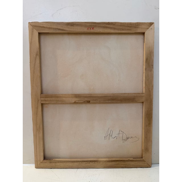 Wood Vintage Expressive Nude Female Figure Painting - Signed in the Back For Sale - Image 7 of 8