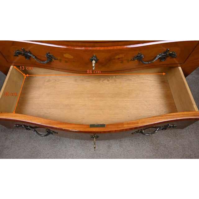 Louis XV Style Marquetry Commode, Late 20th Century For Sale - Image 16 of 18
