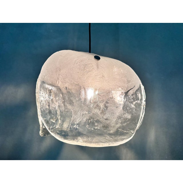 Vintage Pendant Light in Glass from Kalmar, 1970s For Sale - Image 16 of 17