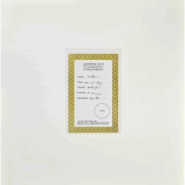 The houses on the lake is a lithograph attributed to nicholas verrall (1945) in the late 20th century. Hand-signed on the...