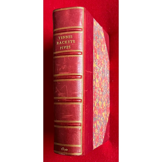 Late 19th Century Fine Red Leather Binding - "Tennis, Rackets, Fives" - First Edition Book by J. M. Heathcote, London 1890 For Sale - Image 5 of 18