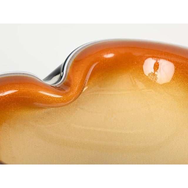 Black Orange Murano Glass Ashtrays from Erco, Italy, 1970s, Set of 3 For Sale - Image 8 of 16