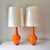 Mid-Century Modern Robert Abbey for Jonathan Adler Capri Glass Lamps - a Pair For Sale - Image 3 of 12