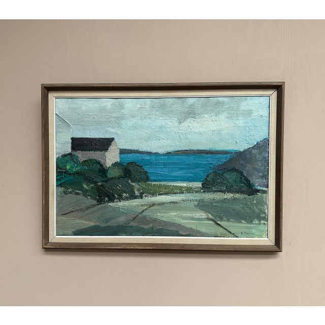 Einar Persson, Coastal Motif, 1950s, Oil on Panel, Framed For Sale - Image 17 of 18