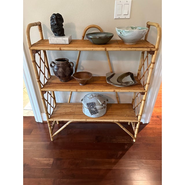 Vintage 1970’s Signed Colorblocked Studio Piece in Brown Terracotta With Olive Green & Taupe With Blue Glaze For Sale - Image 9 of 12