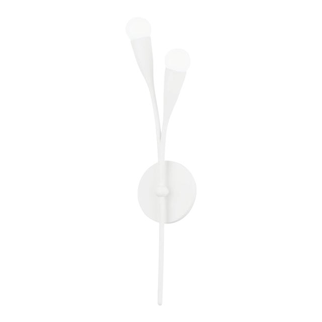Mitzi Elsa 2-Light Wall Sconce, Textured White For Sale