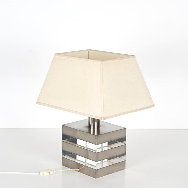 Mid-Century Table Lamp in Acrylic Glass and Steel, Italy, 1970s For Sale - Image 12 of 18
