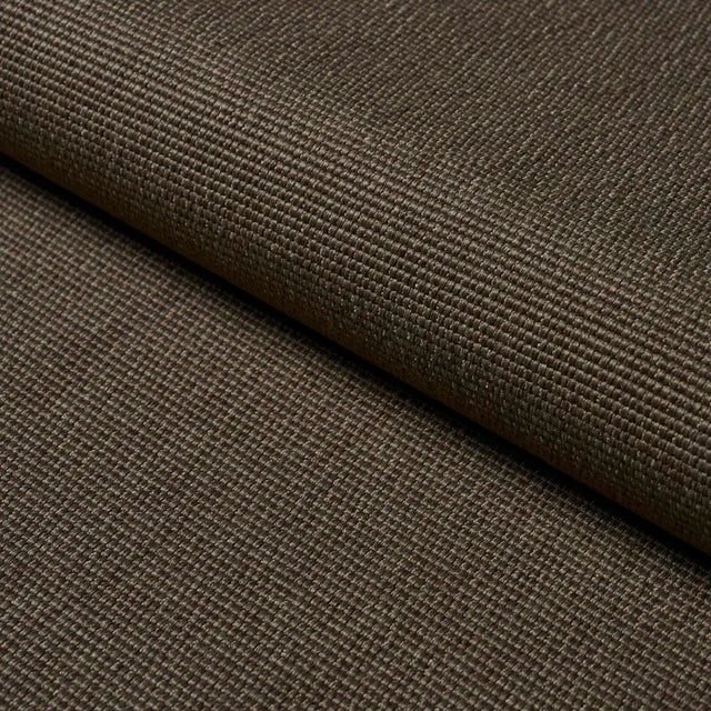 Schumacher Cooper Indoor/Outdoor Fabric In Chocolate For Sale
