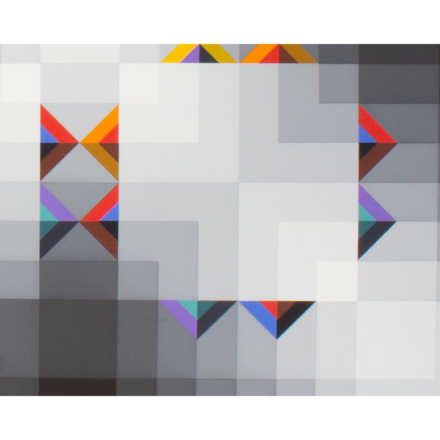 Gray “Prizma I” Op Art Serigraph Print by Marko Spalatin For Sale - Image 8 of 8