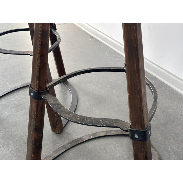 Black Vintage Brutalist Marbella Stools attributed to Sergio Rodrigues, 1970s, Set of 2 For Sale - Image 8 of 18