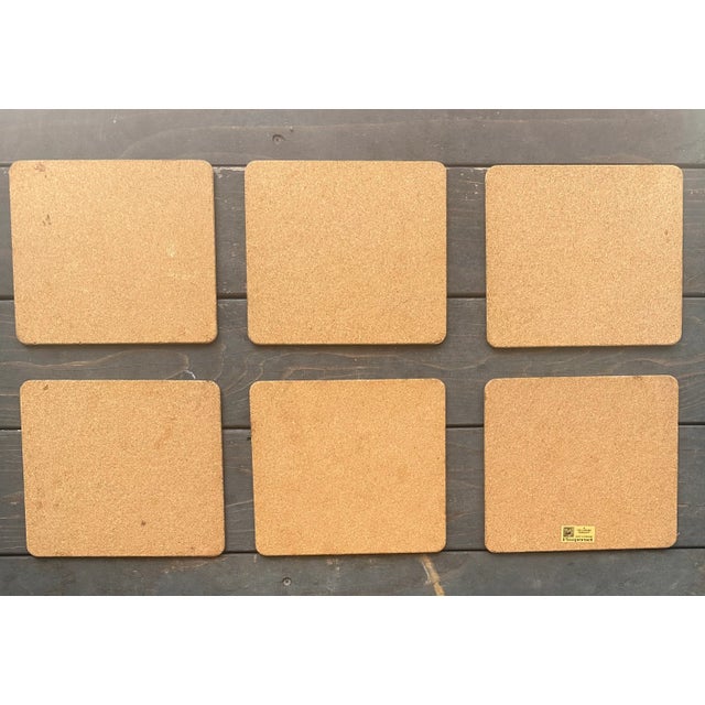 Green 1980s Vintage Pimpernel Celluware Uk England English London Landmarks Coasters - Set of 6 For Sale - Image 8 of 12