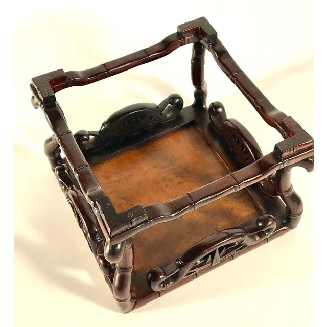 Vintage Chinese Rosewood Stand With Burl Top For Sale In Chicago - Image 6 of 8