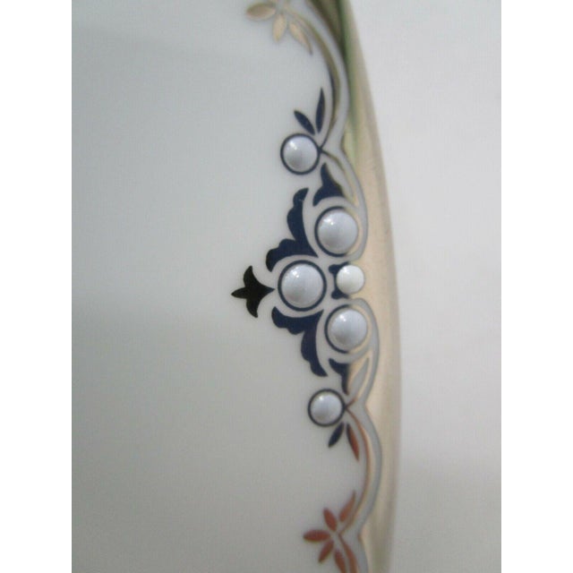 Metal 1990s Lenox Classics Collection Federal Platinum Bone China Accent Luncheon Plate For Sale - Image 7 of 10