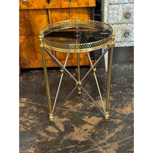 Traditional Pair of Jansen Manner Side Tables For Sale - Image 3 of 9