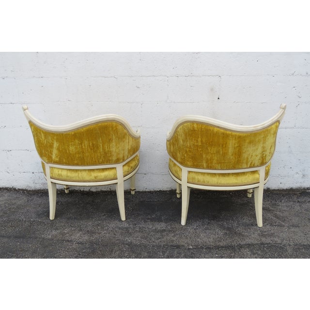 This Pair of Chairs is made of wood, and fabric. These two chairs have exquisitely elegant French style; they feature...